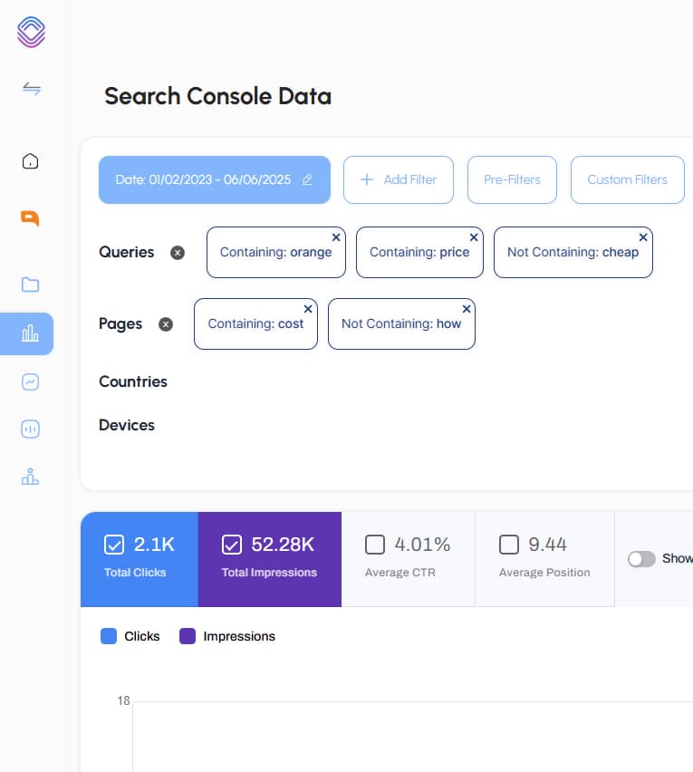 Search Console Data Interface