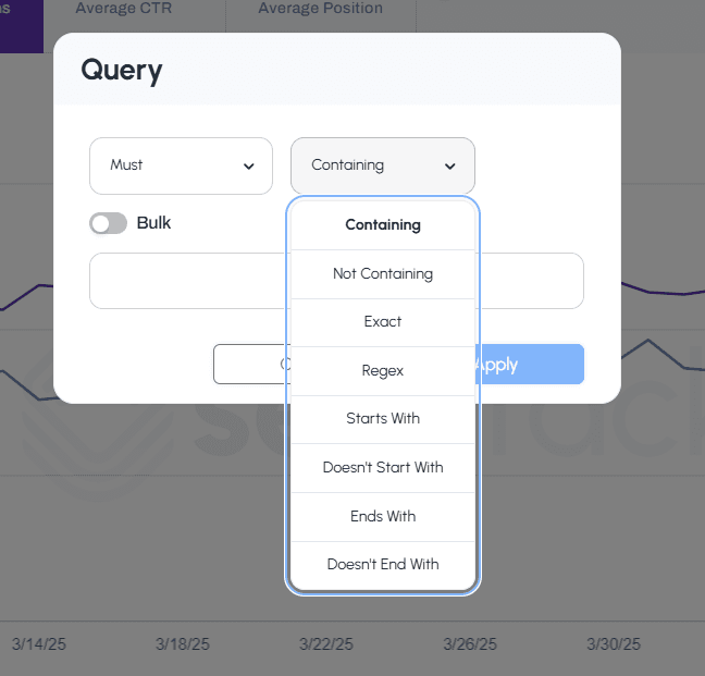 Advanced Filter Options