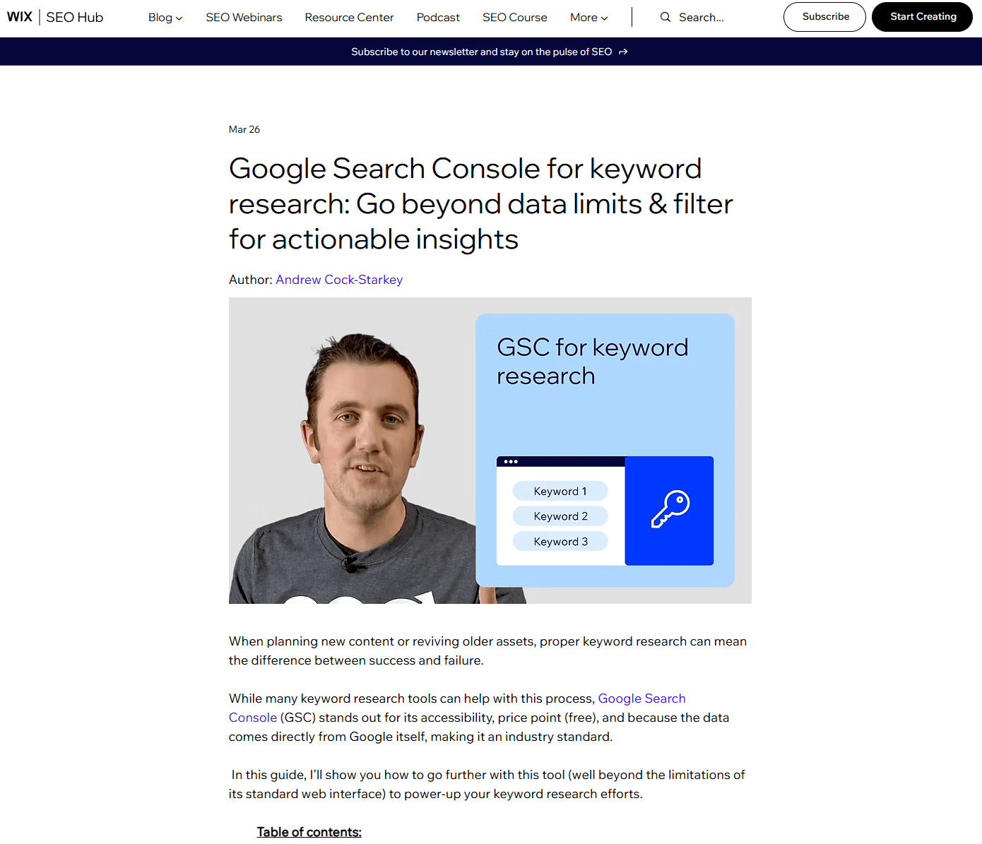 Wix article featuring SEO Stack